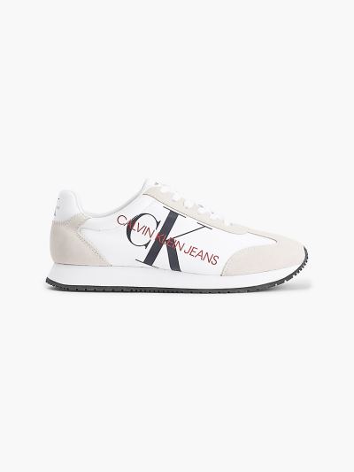 Calvin Klein Cipők HU499649 | Calvin Klein Faux Bőr Női Sportcipő Világos Fehér